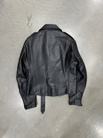 Vintage 1970s Sears Leather Biker Jacket [S/M]