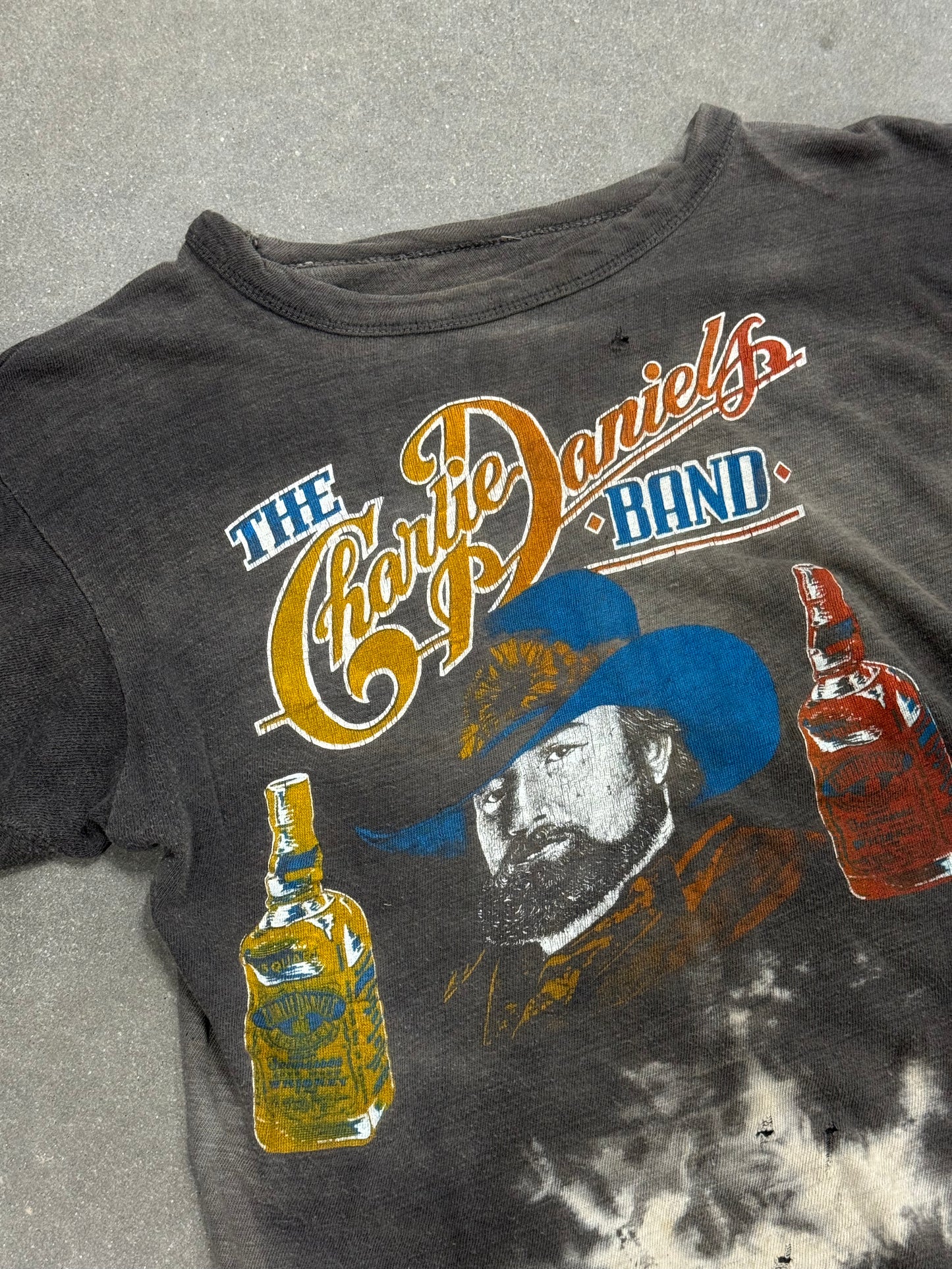 Vintage 1970s Distressed Charlie Daniels Band T-Shirt [M]