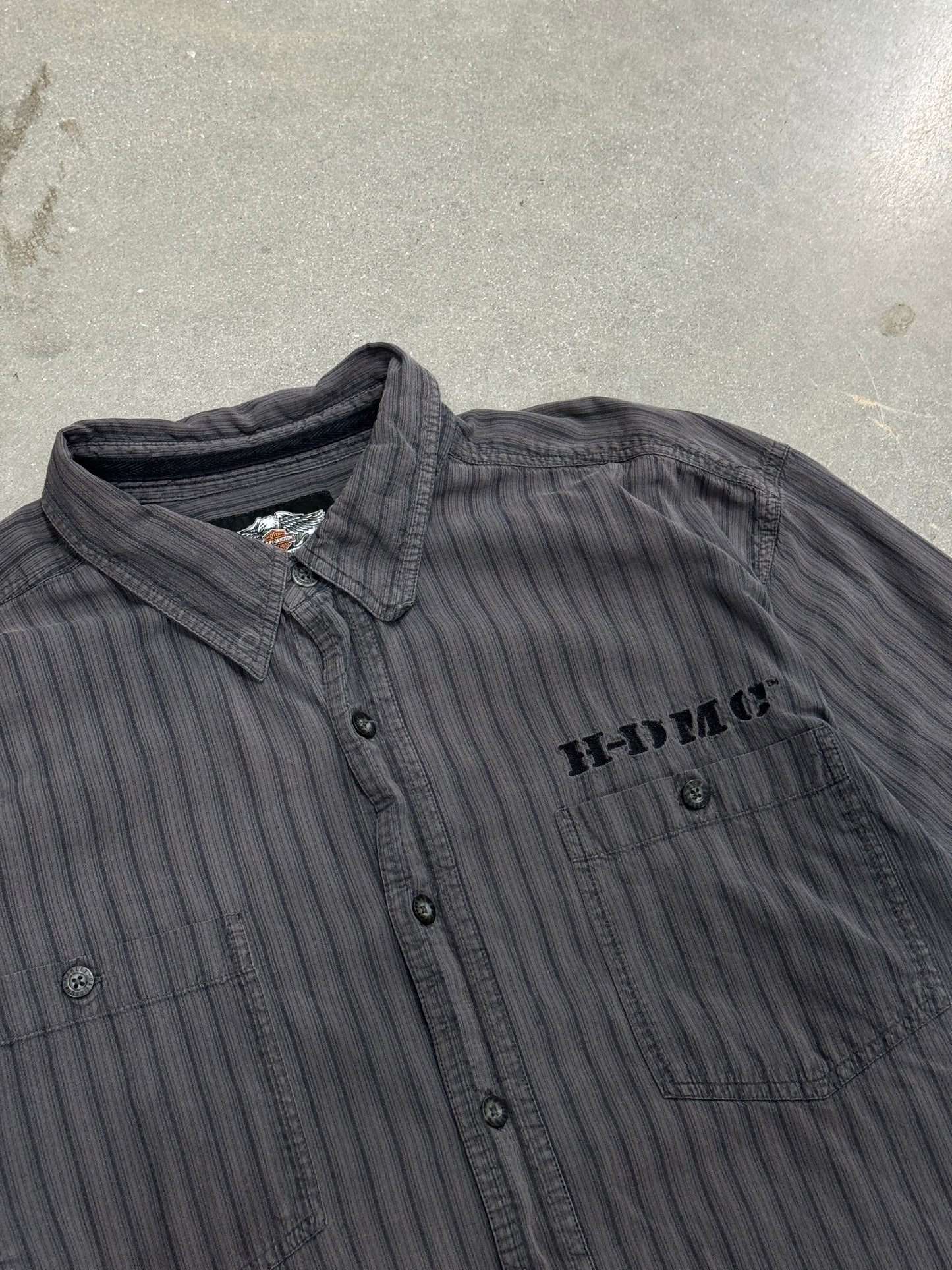 Vintage Y2K Harley Davidson Button-Up Shirt [XL]