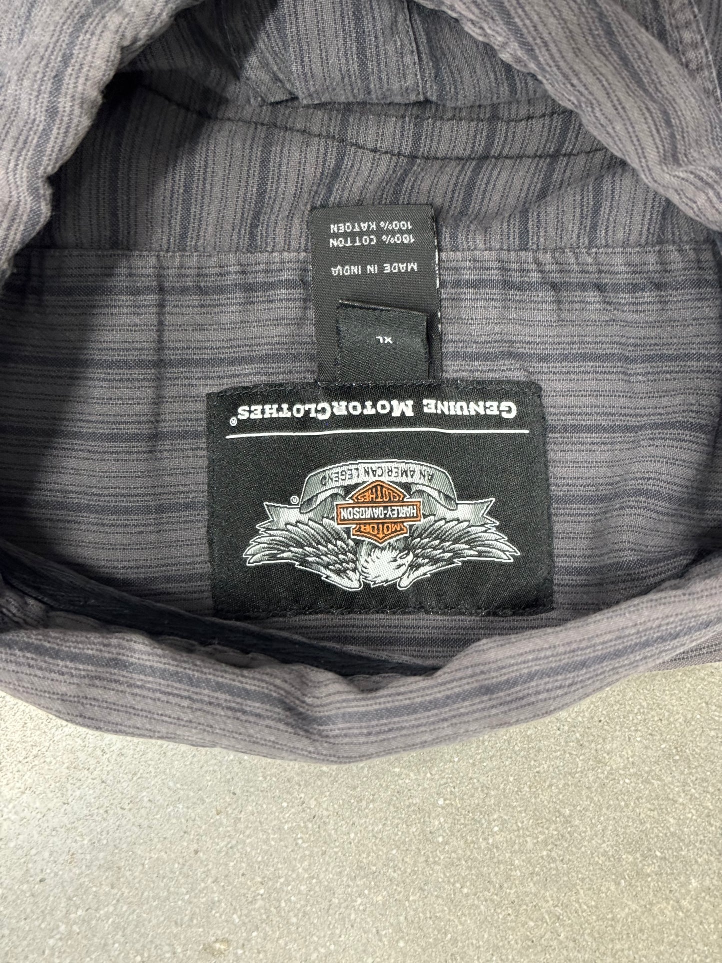 Vintage Y2K Harley Davidson Button-Up Shirt [XL]