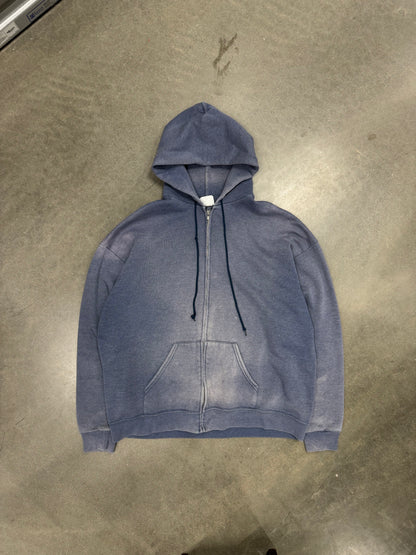 Vintage 1990s Sunfaded Zip-Up Hoodie [XL]