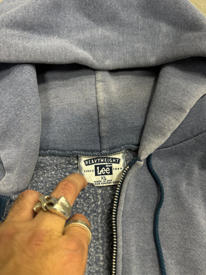 Vintage 1990s Sunfaded Zip-Up Hoodie [XL]