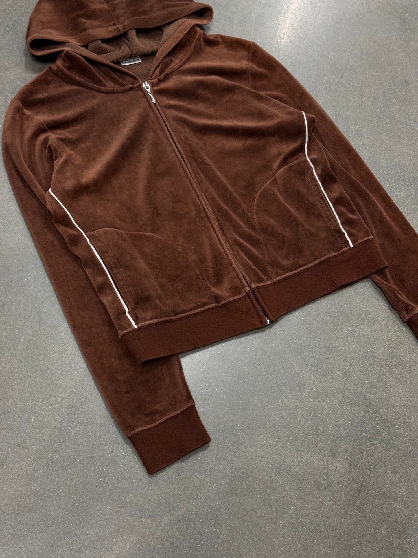 Vintage Y2K No Boundaries Velour Zip-Up Jacket [S/M]