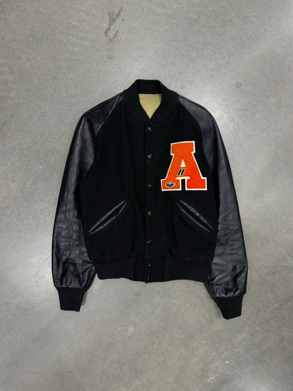 Vintage 1980s Leather Varsity Jacket [M]