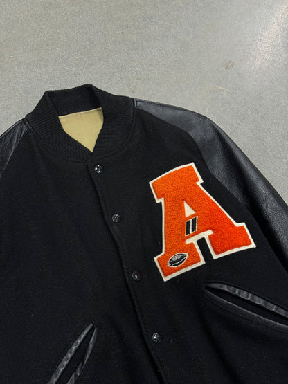 Vintage 1980s Leather Varsity Jacket [M]