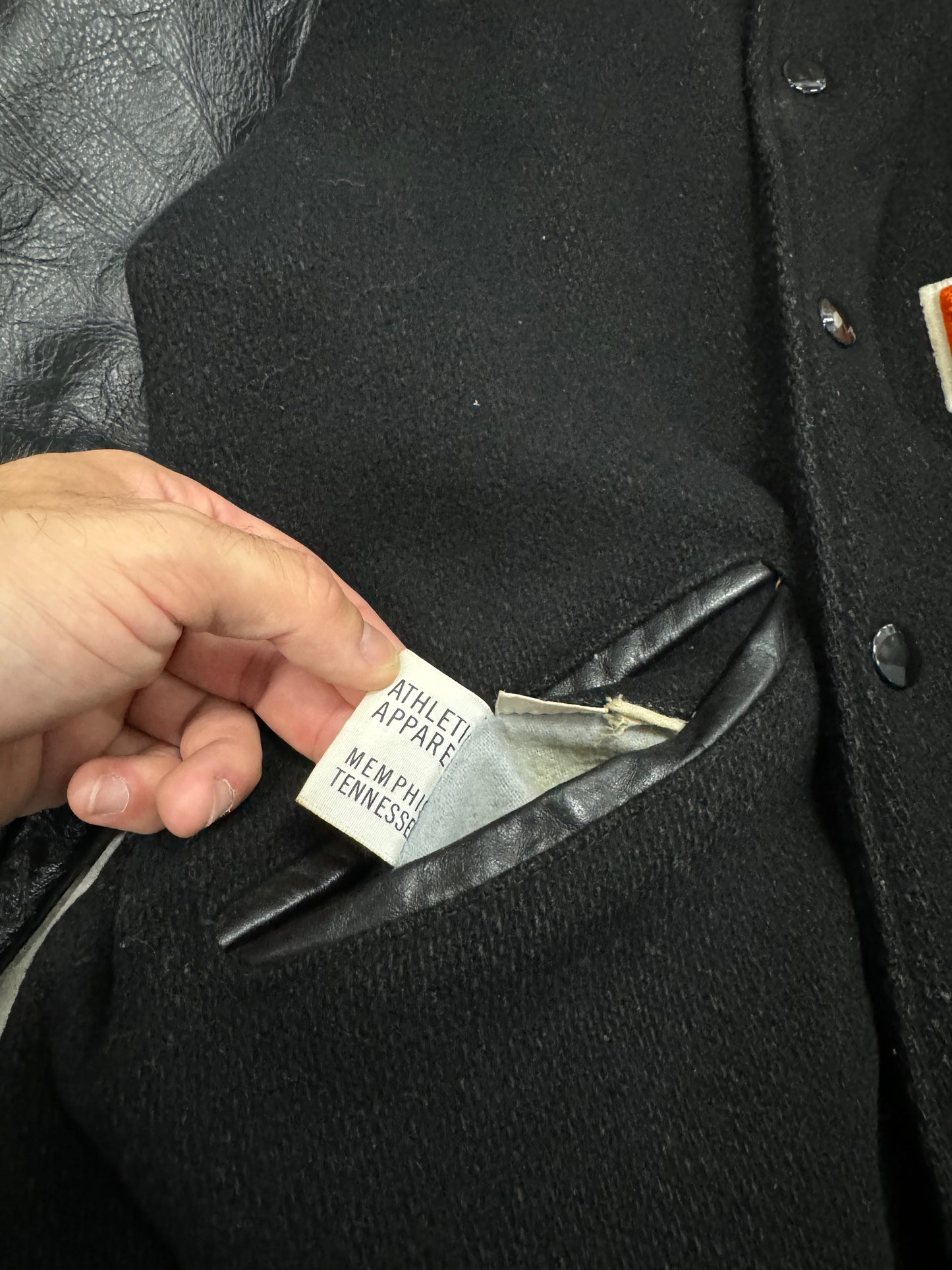 Vintage 1980s Leather Varsity Jacket [M]