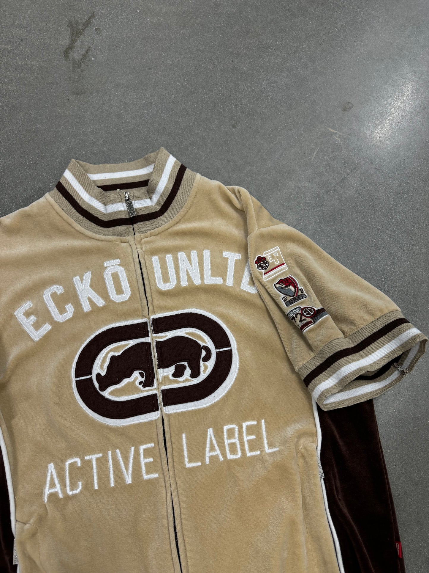 Vintage Y2K Ecco Unlimited Suede Zip-Up Jersey [XL]