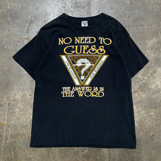 1990s No Need To Guess Jesus Parody T-Shirt