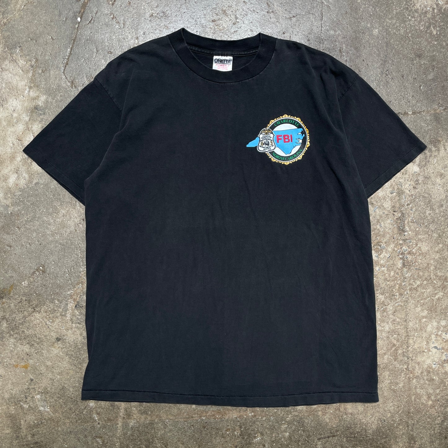1990s Faded Charlotte, NC FBI T-Shirt