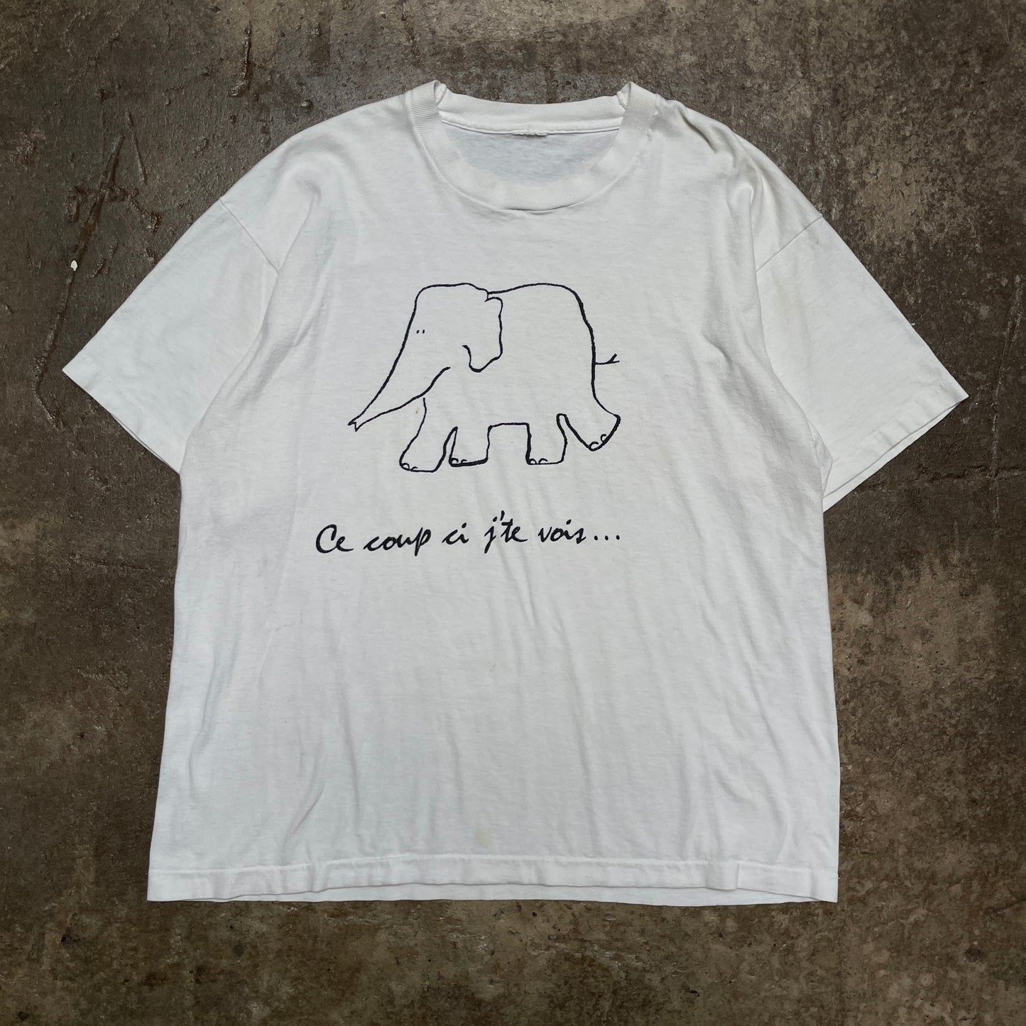 1990s French Kenya Elephant T-Shirt