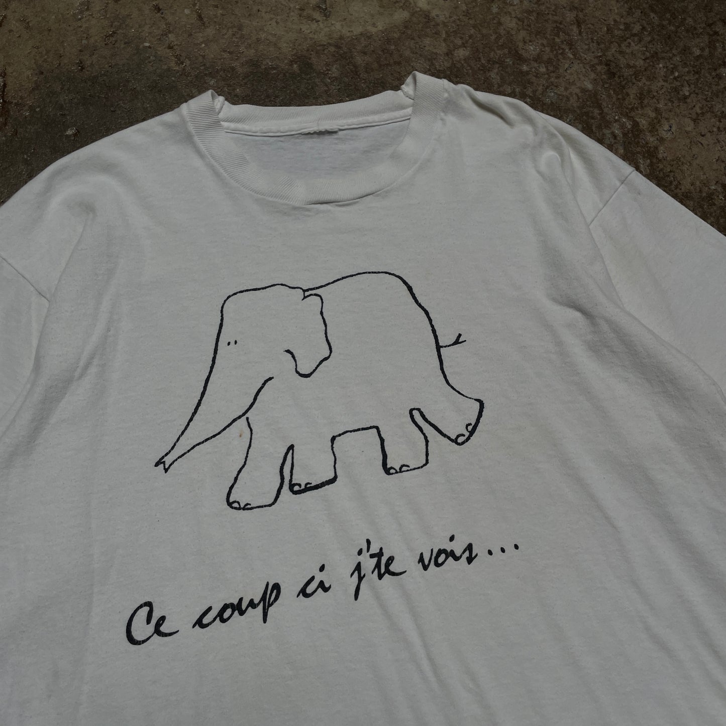 1990s French Kenya Elephant T-Shirt