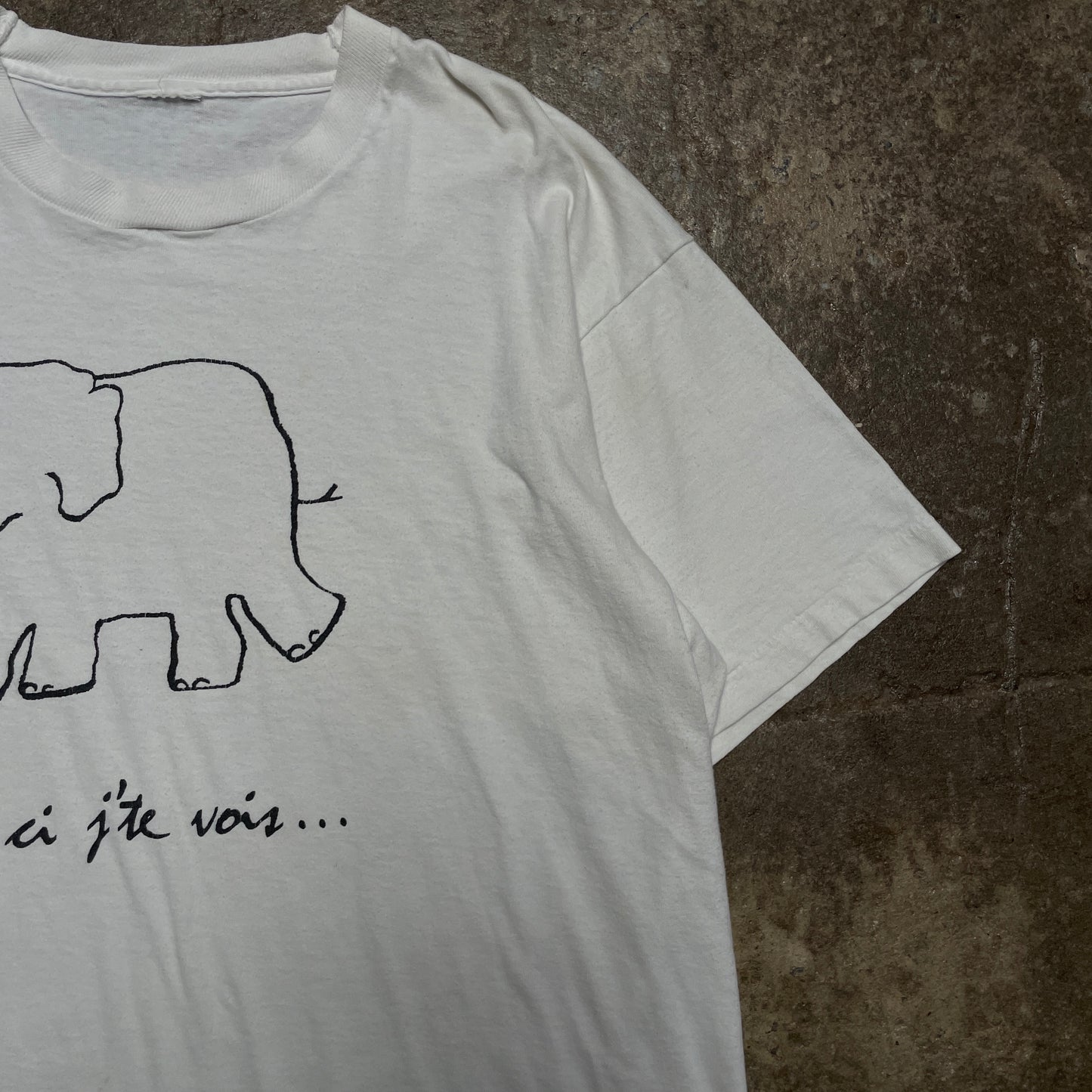 1990s French Kenya Elephant T-Shirt