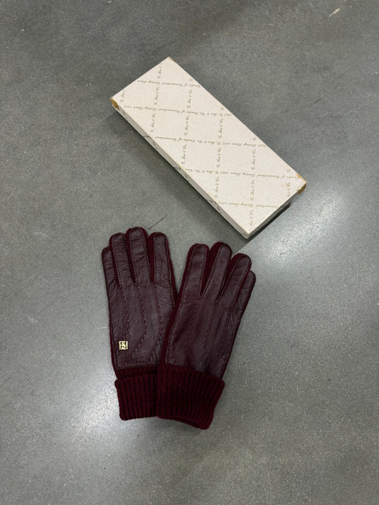 Vintage 1980s Maroon Gloves [OS]