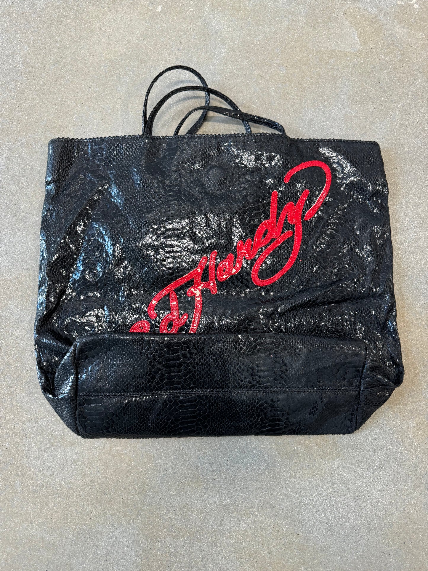 Vintage 2000s Ed Hardy by Christian Audigier Skull Gator Print Tote Bag