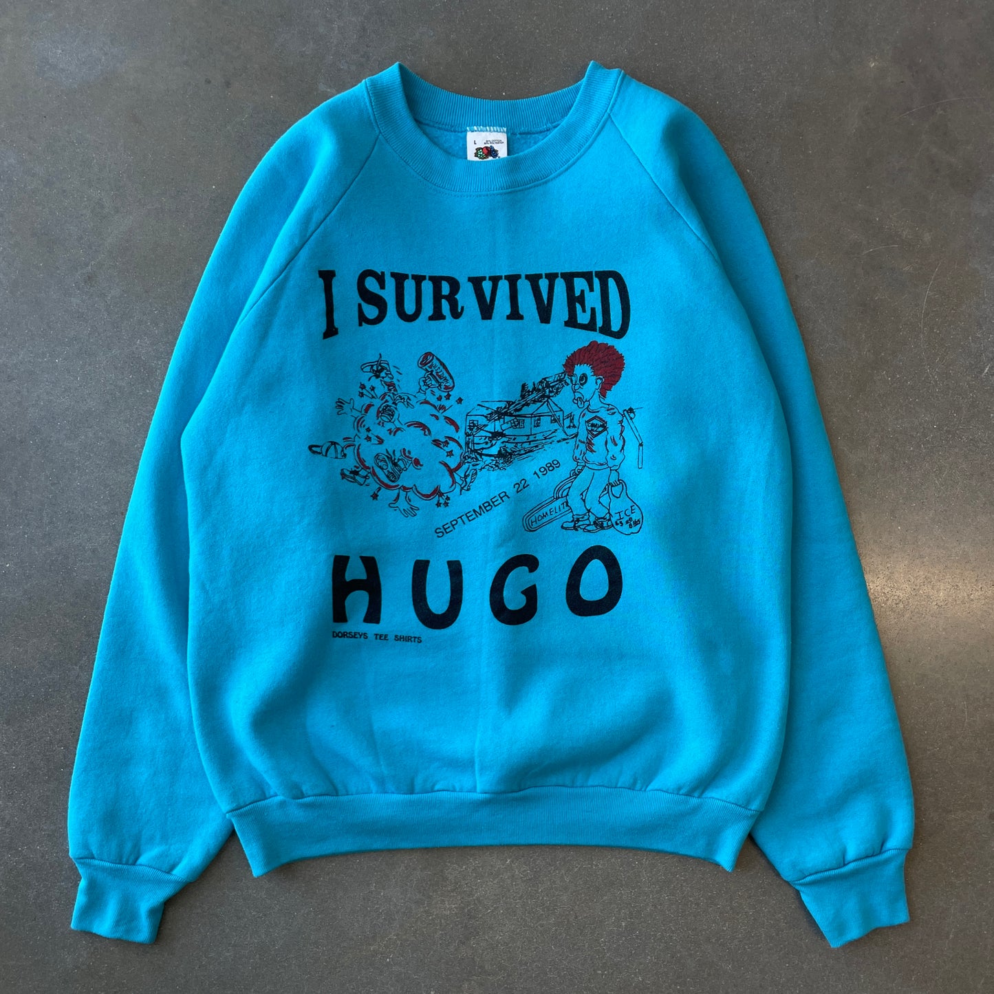 1989 "I Survived Hurricane Hugo" Crewneck [L]