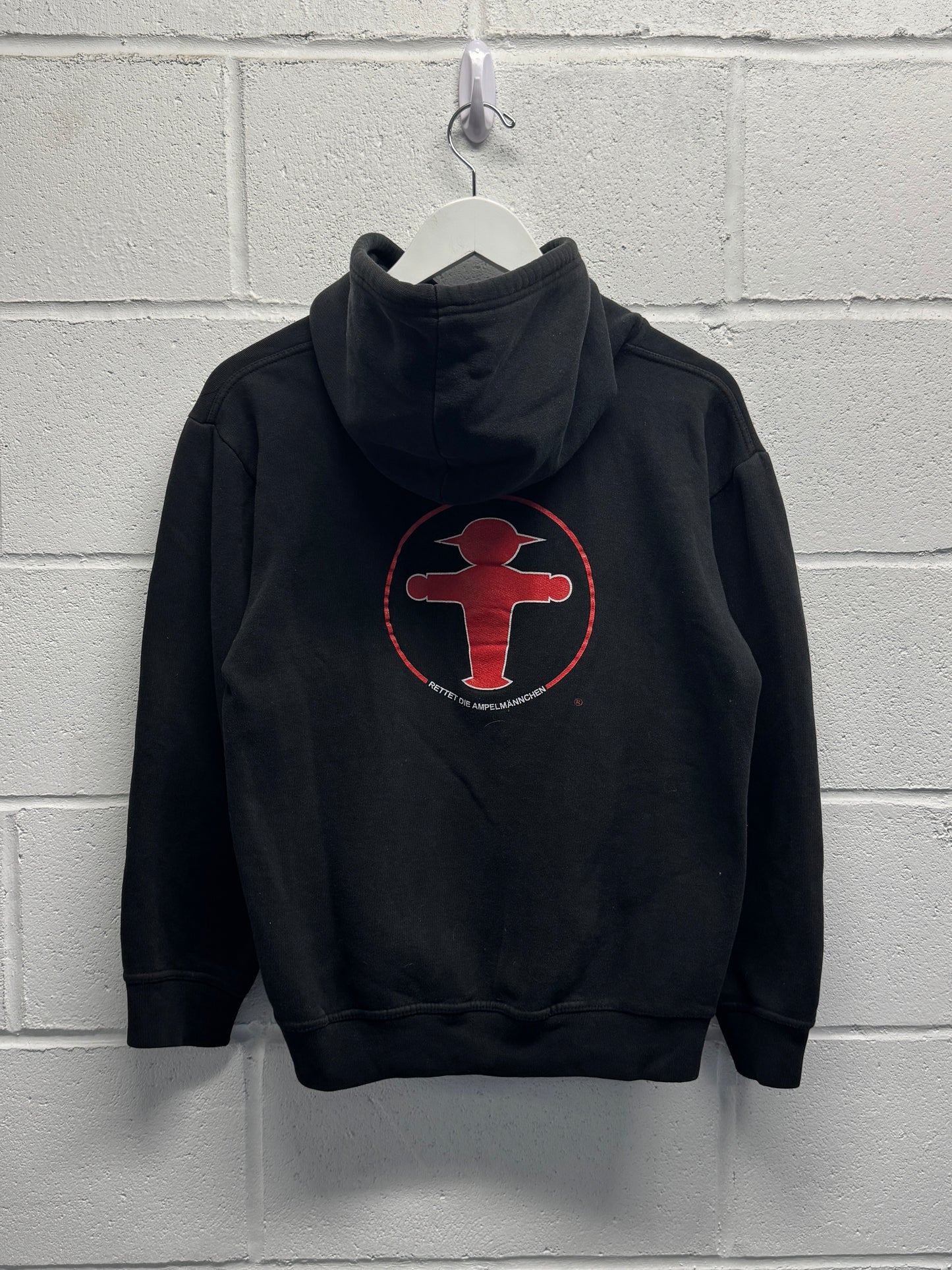 2000s German Crossing Light Logo Hoodie [S]