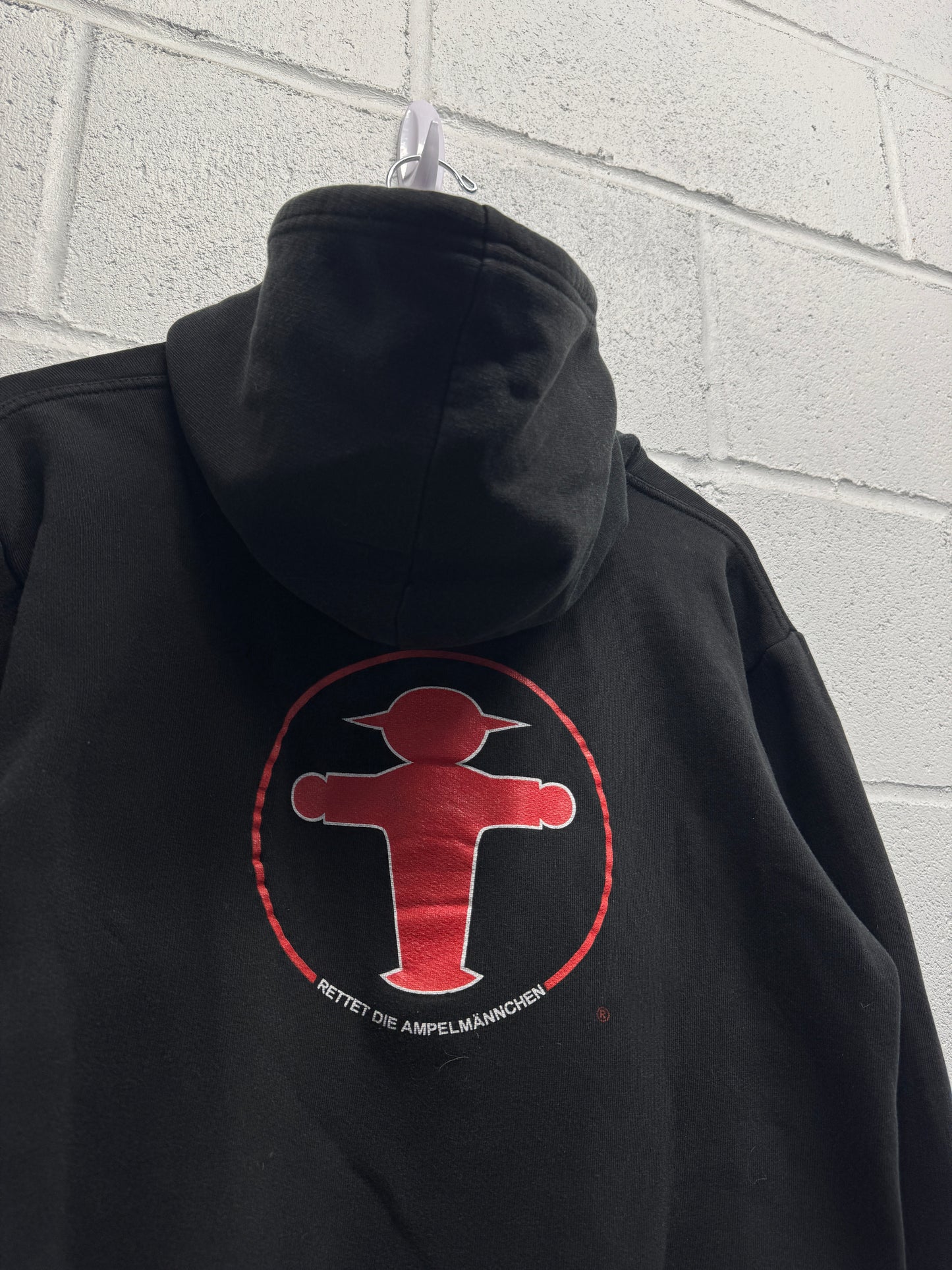 2000s German Crossing Light Logo Hoodie [S]