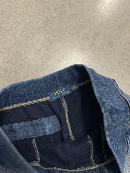 Vintage Y2K Polo Ralph Lauren Sashiko Boro Denim Sweatshorts [XS/S]