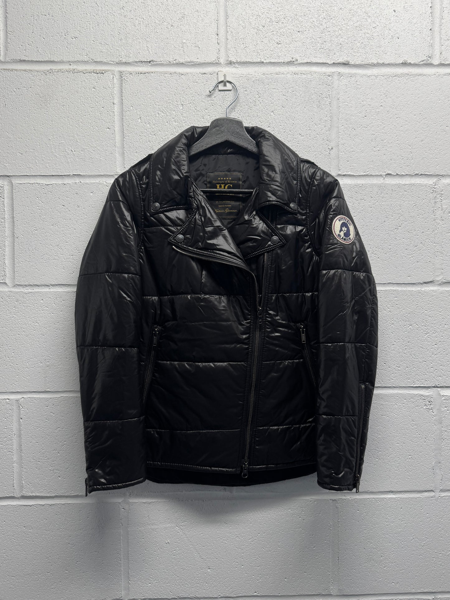 1990s Hysteric Glamour Puffer Moto Jacket [M]