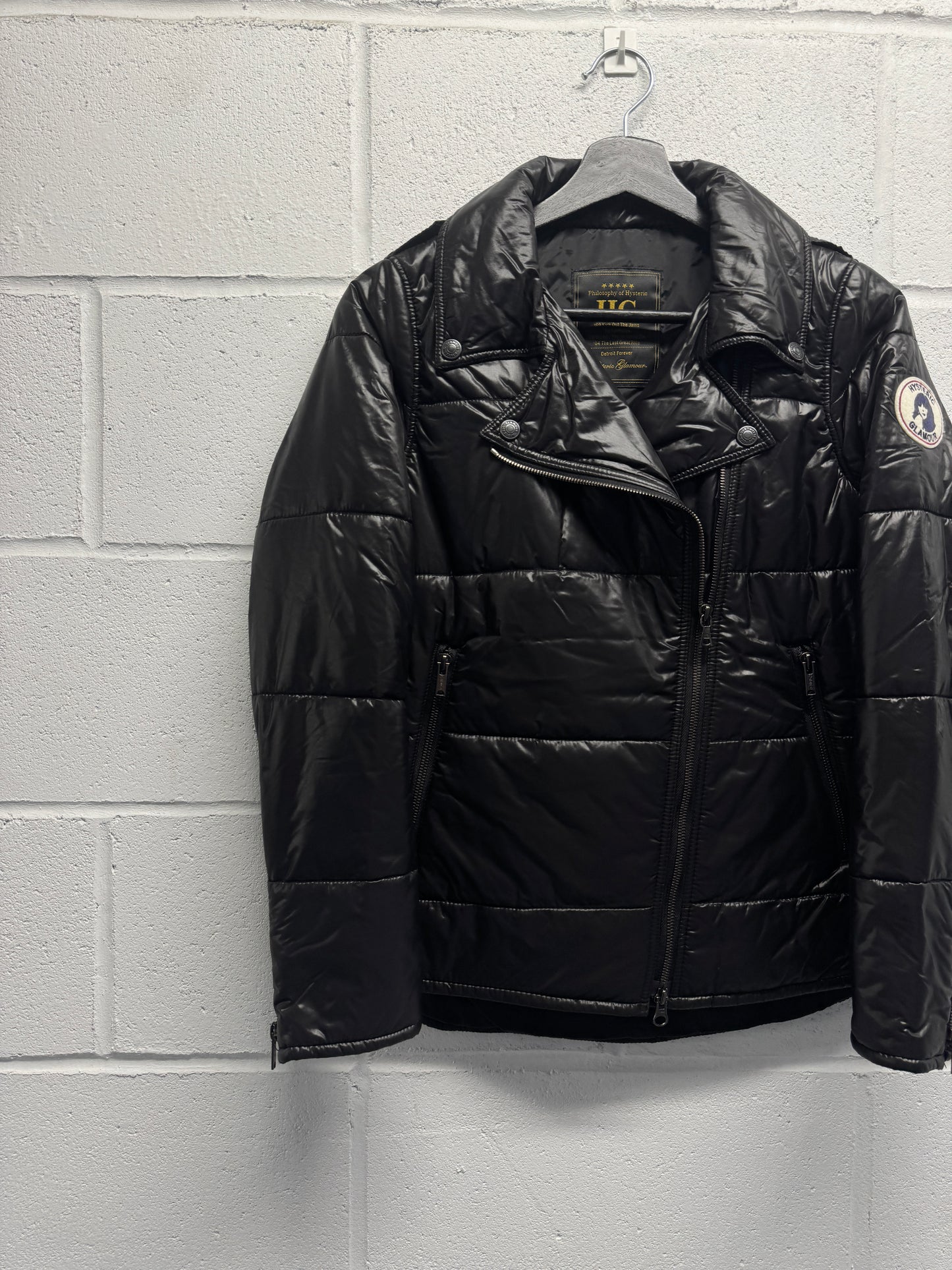 1990s Hysteric Glamour Puffer Moto Jacket [M]