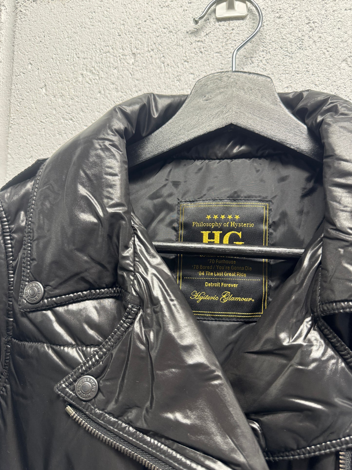 1990s Hysteric Glamour Puffer Moto Jacket [M]