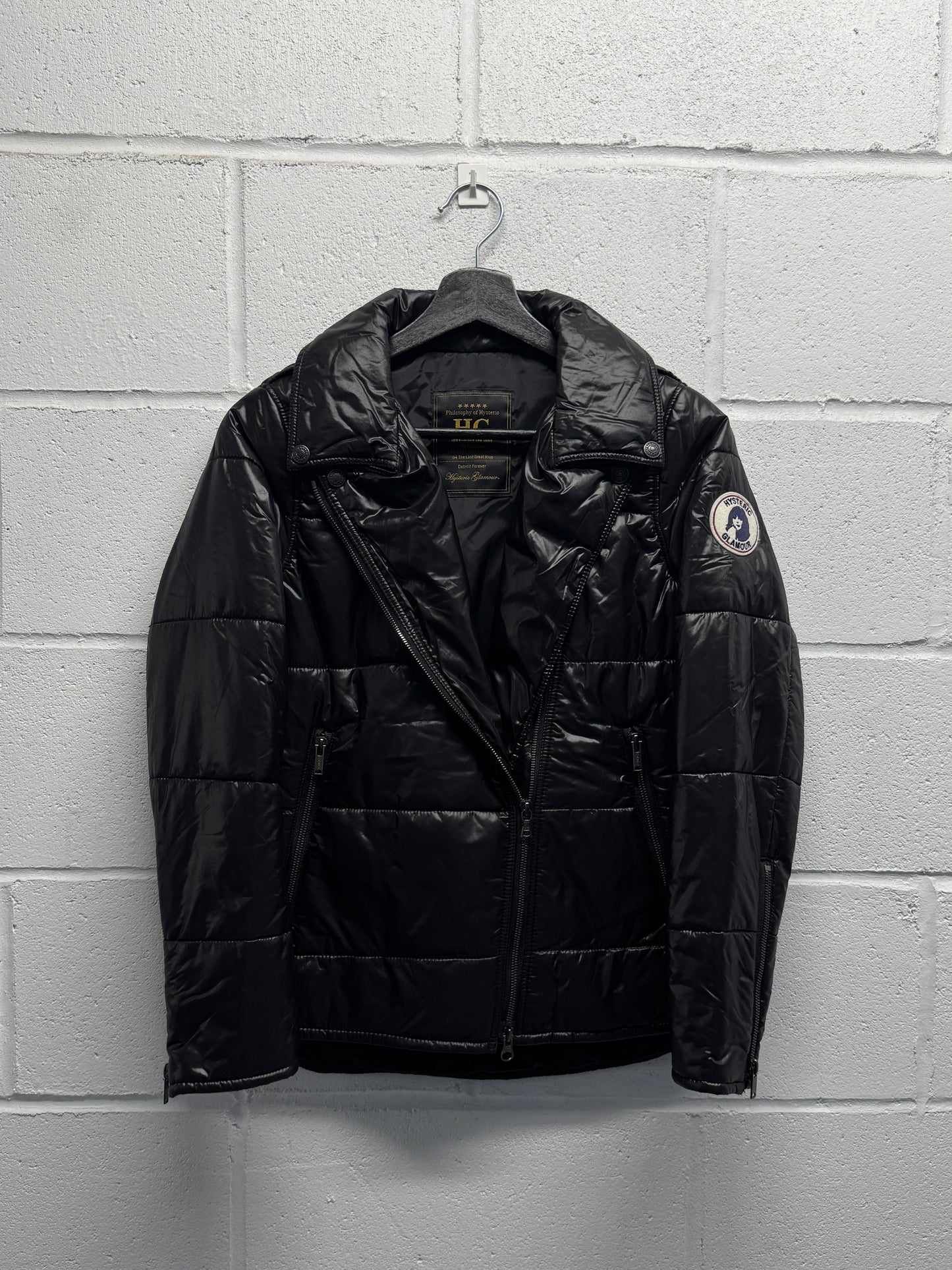 1990s Hysteric Glamour Puffer Moto Jacket [M]