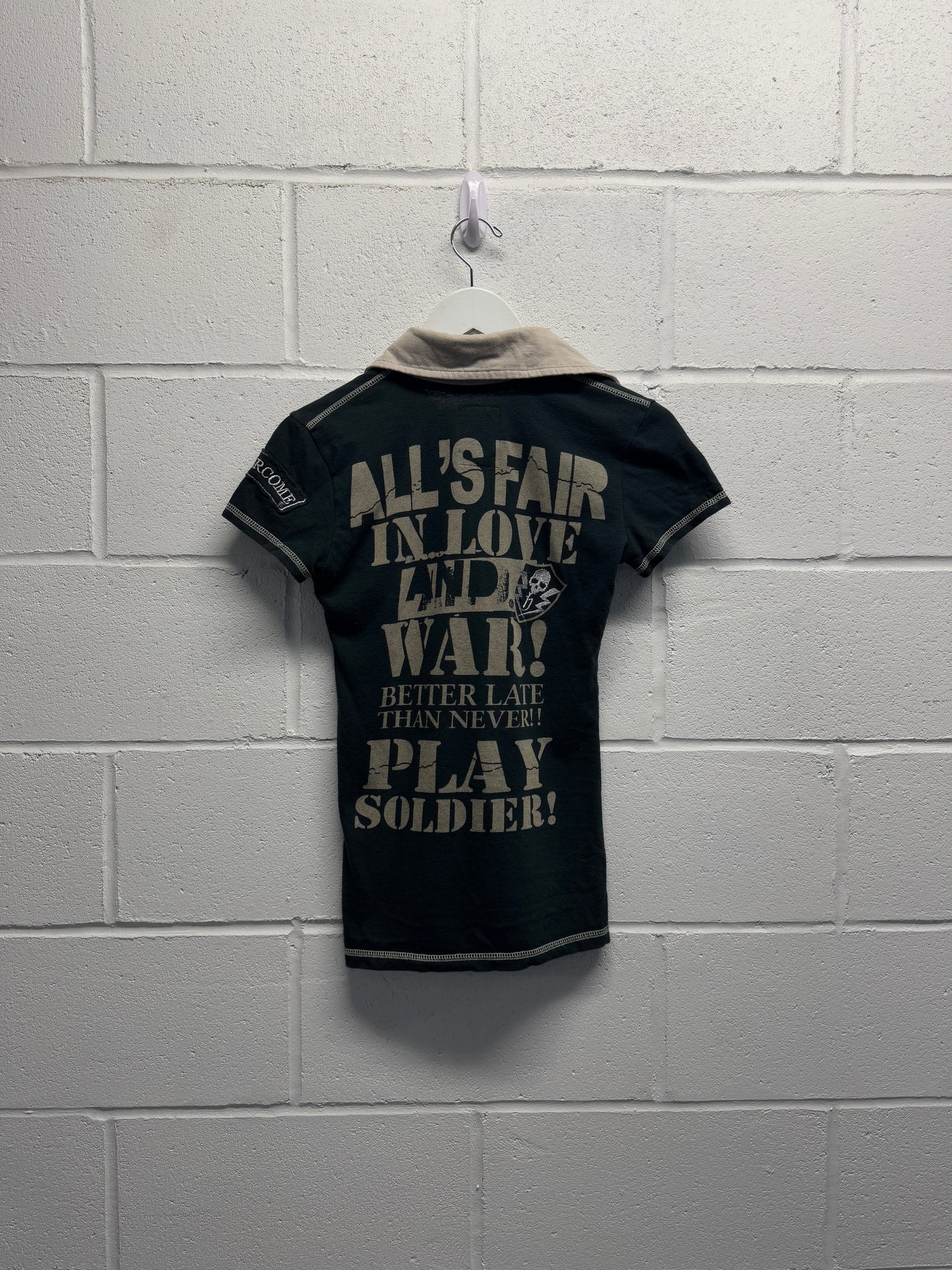 Japanese Brand Heaven & Earth Cropped Polo Shirt [S/M]