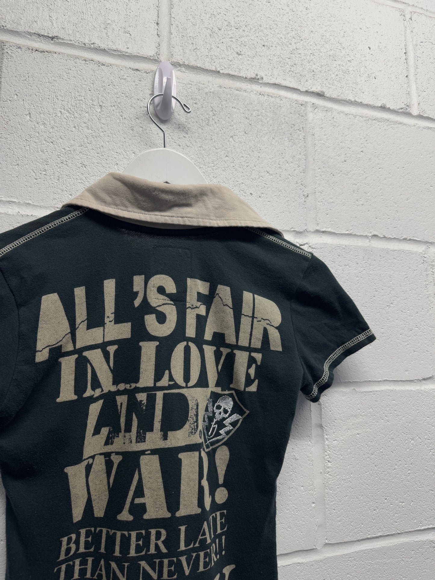 Japanese Brand Heaven & Earth Cropped Polo Shirt [S/M]