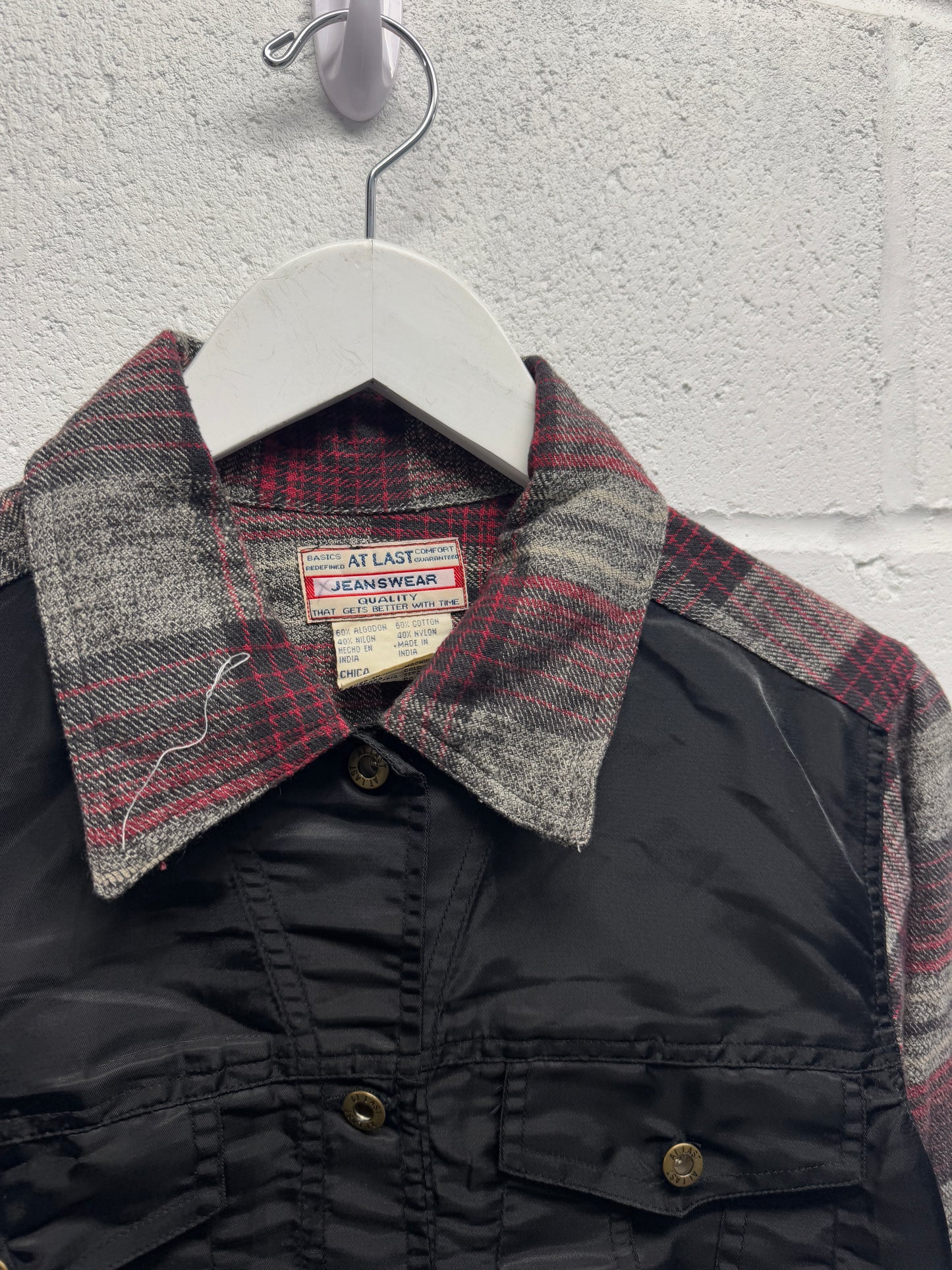 1990s Cropped Plaid Jacket [S]