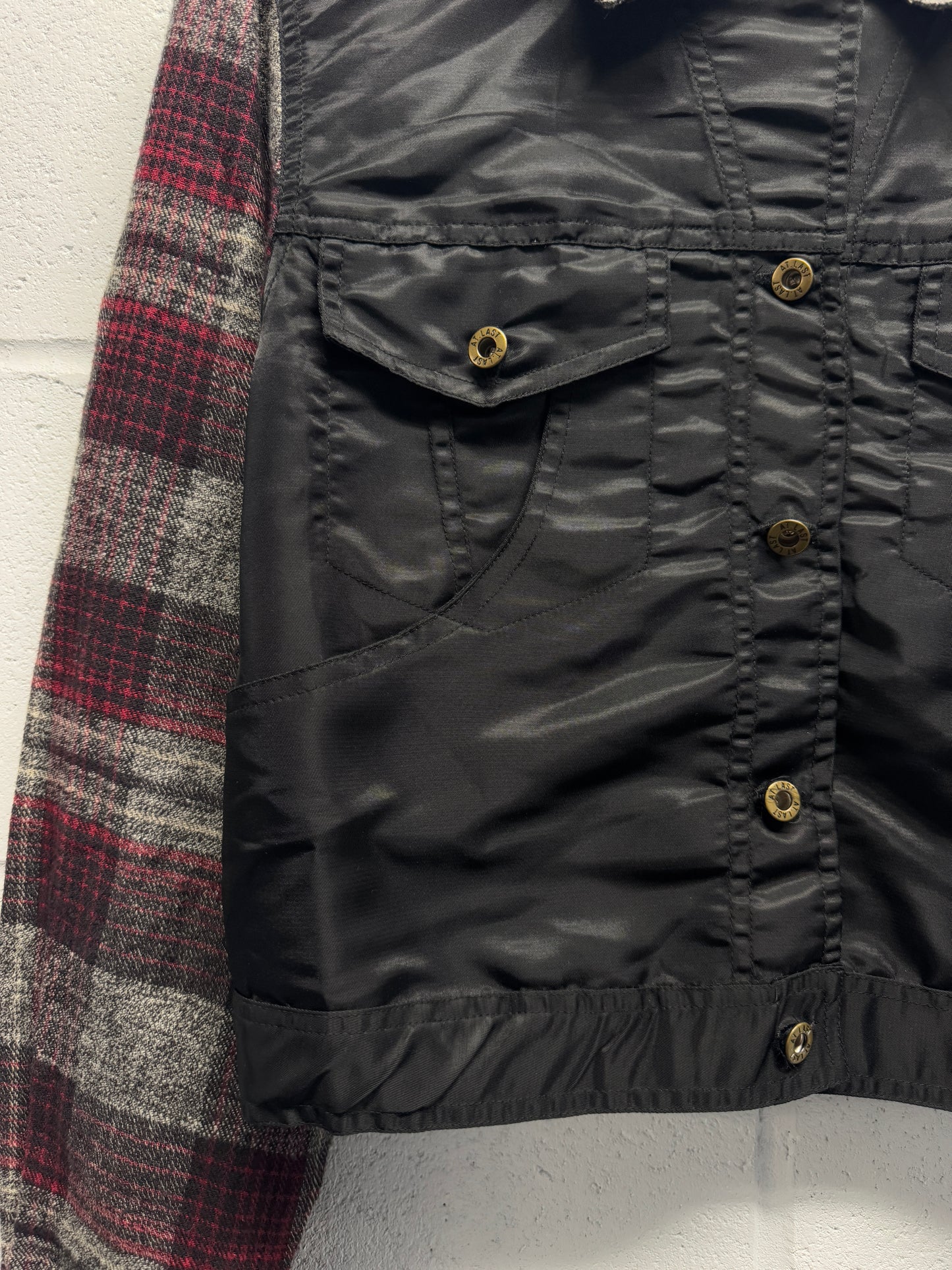 1990s Cropped Plaid Jacket [S]
