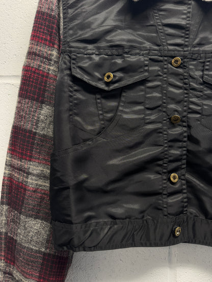 1990s Cropped Plaid Jacket [S]