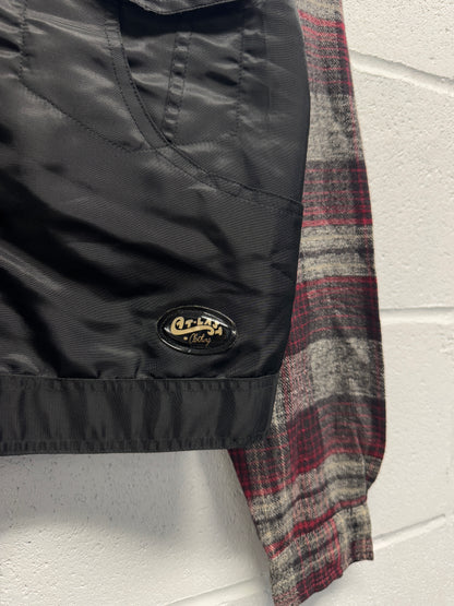 1990s Cropped Plaid Jacket [S]