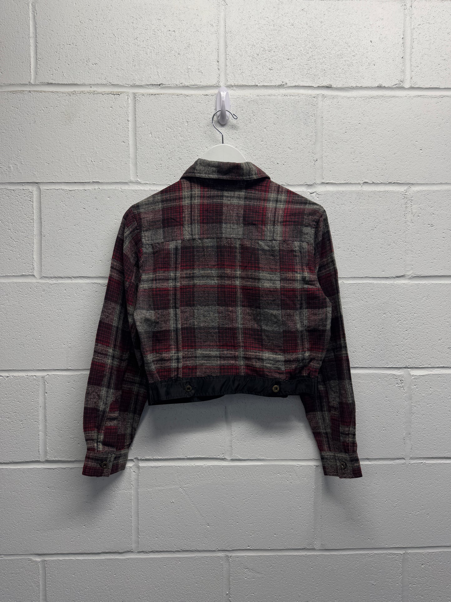 1990s Cropped Plaid Jacket [S]