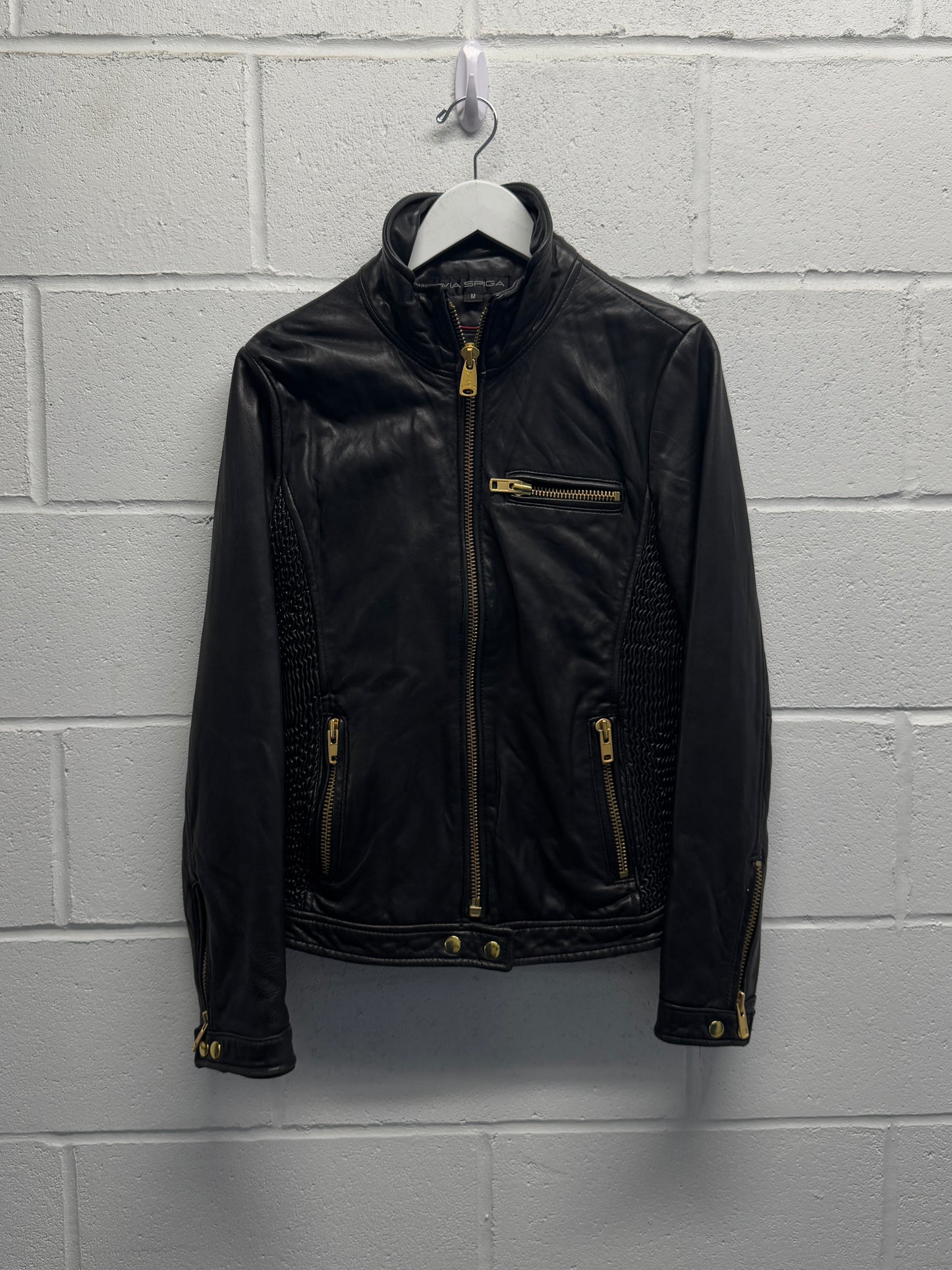 Y2K Via Spiga Leather Jacket [M]