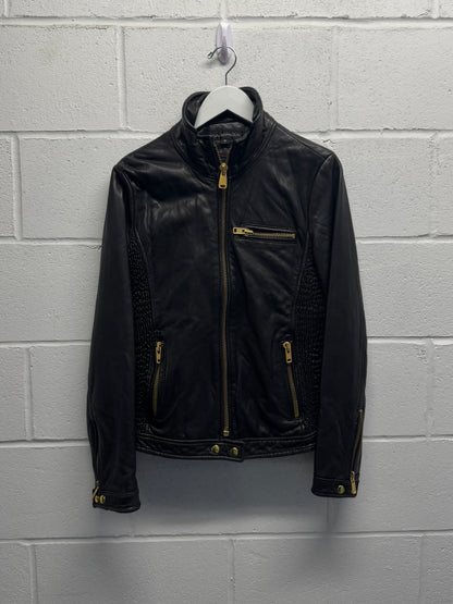 Y2K Via Spiga Leather Jacket [M]