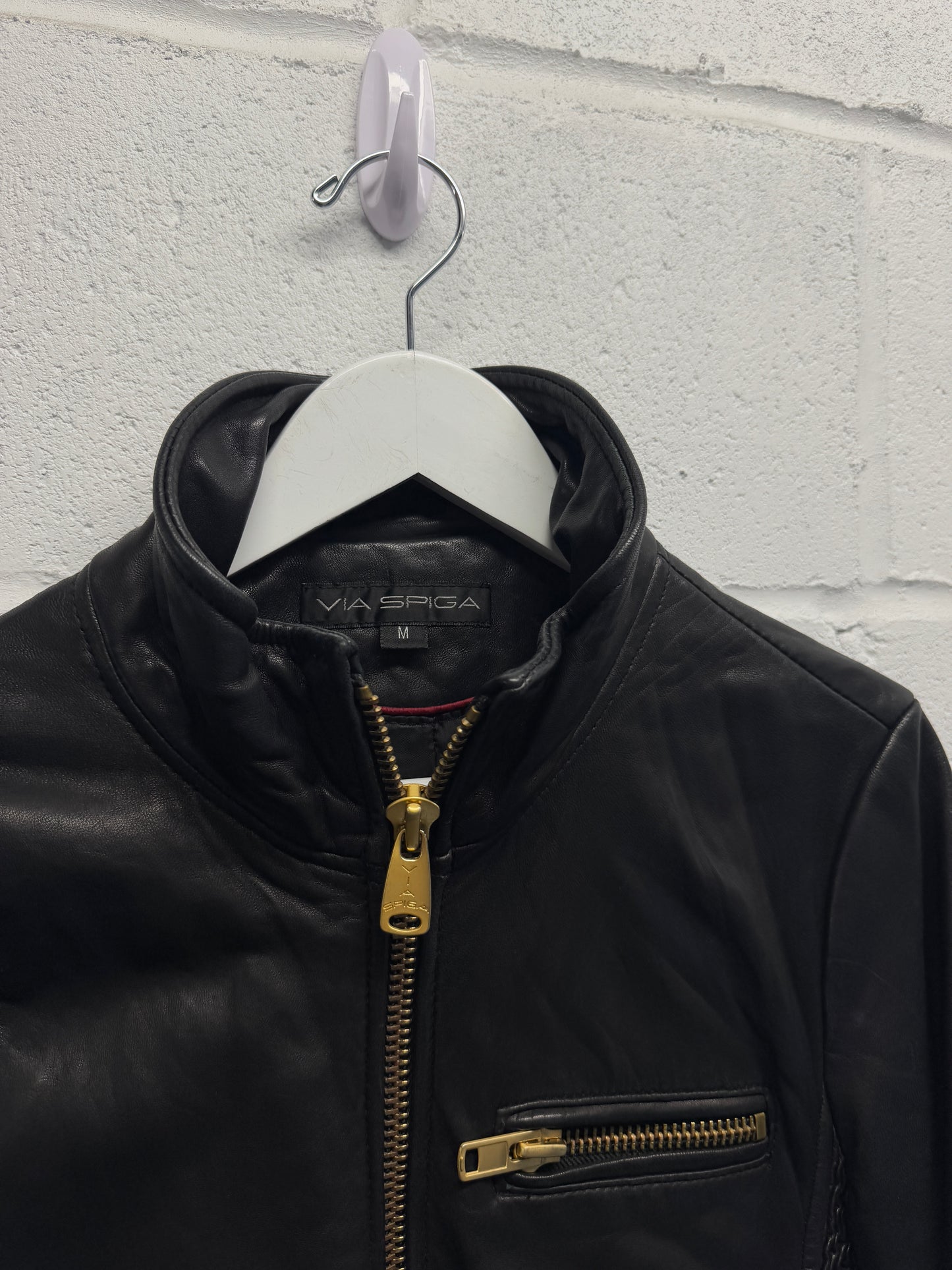 Y2K Via Spiga Leather Jacket [M]