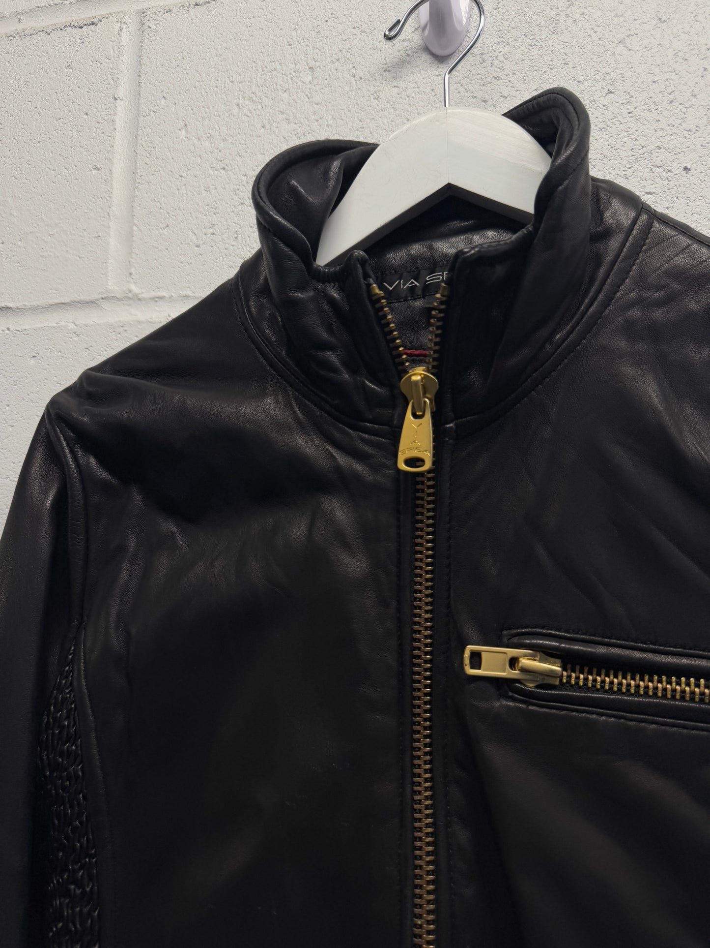 Y2K Via Spiga Leather Jacket [M]