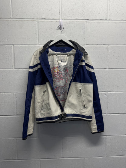 Y2K Wilson Maxima Leather Jacket [XL]