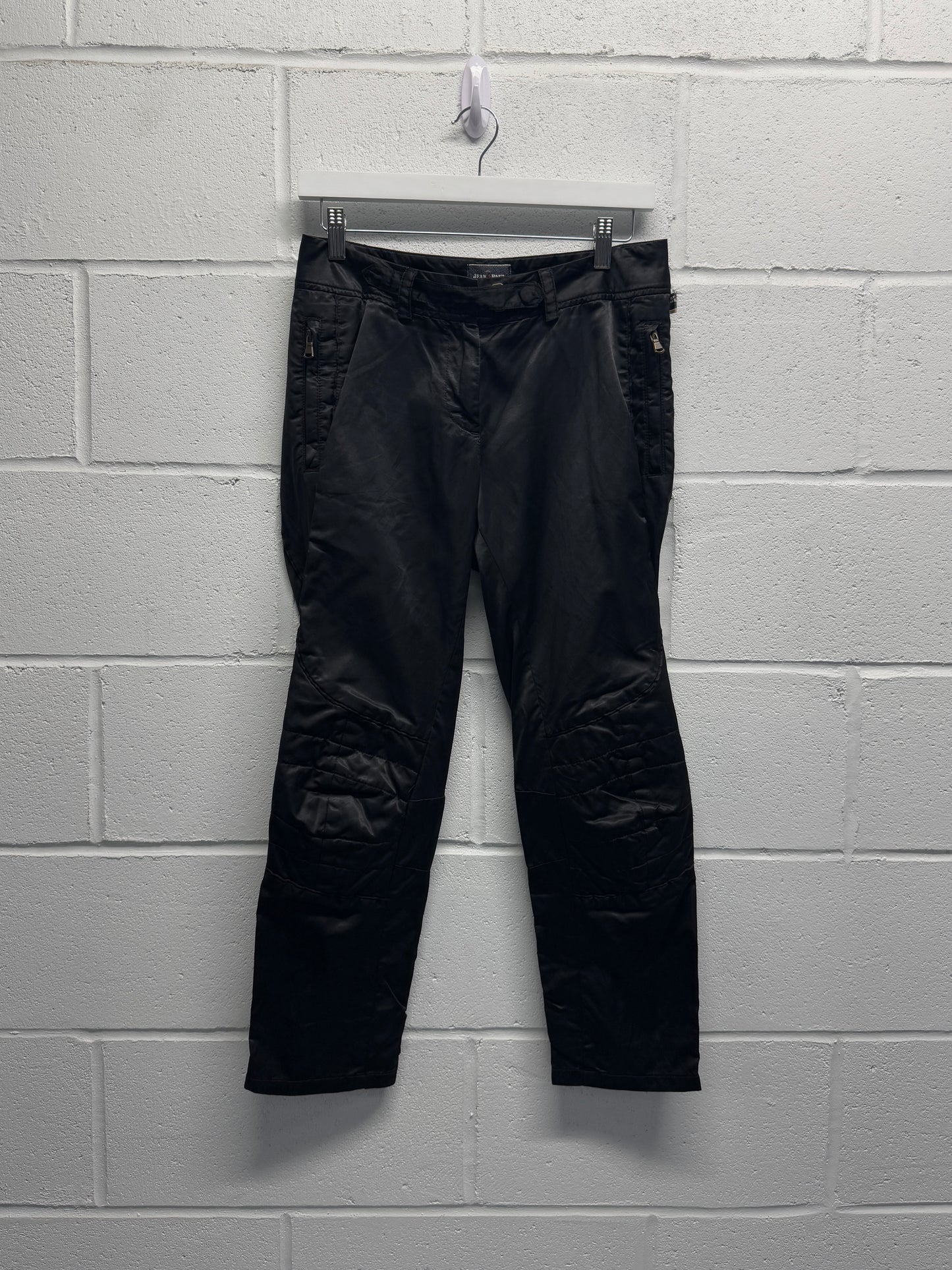 Jean Paul Gaultier Satin Moto Pants [44 , 30"]