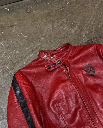 Vintage 1970s Leather Cropped Harro Racing Moto Jacket [M]