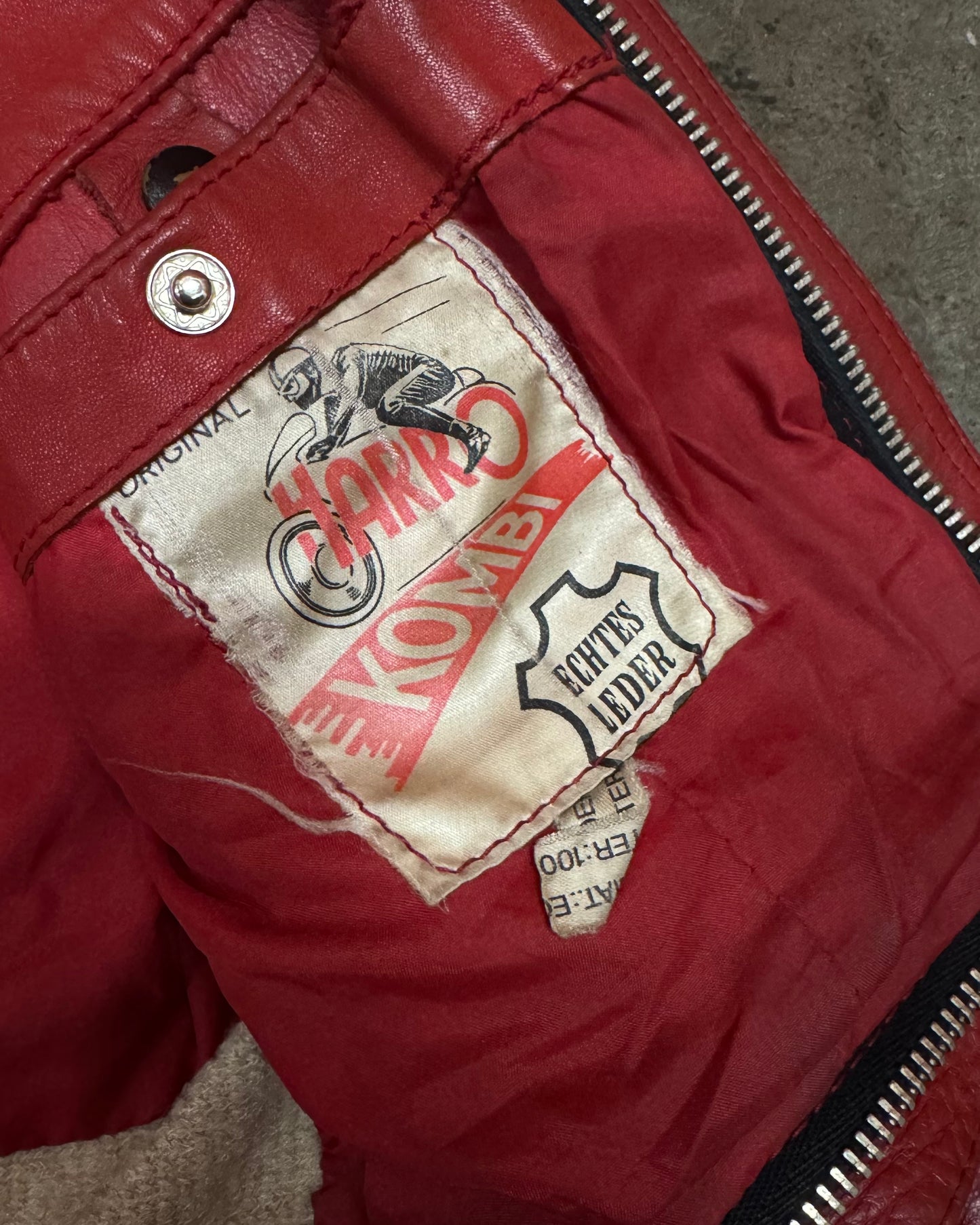 Vintage 1970s Leather Cropped Harro Racing Moto Jacket [M]