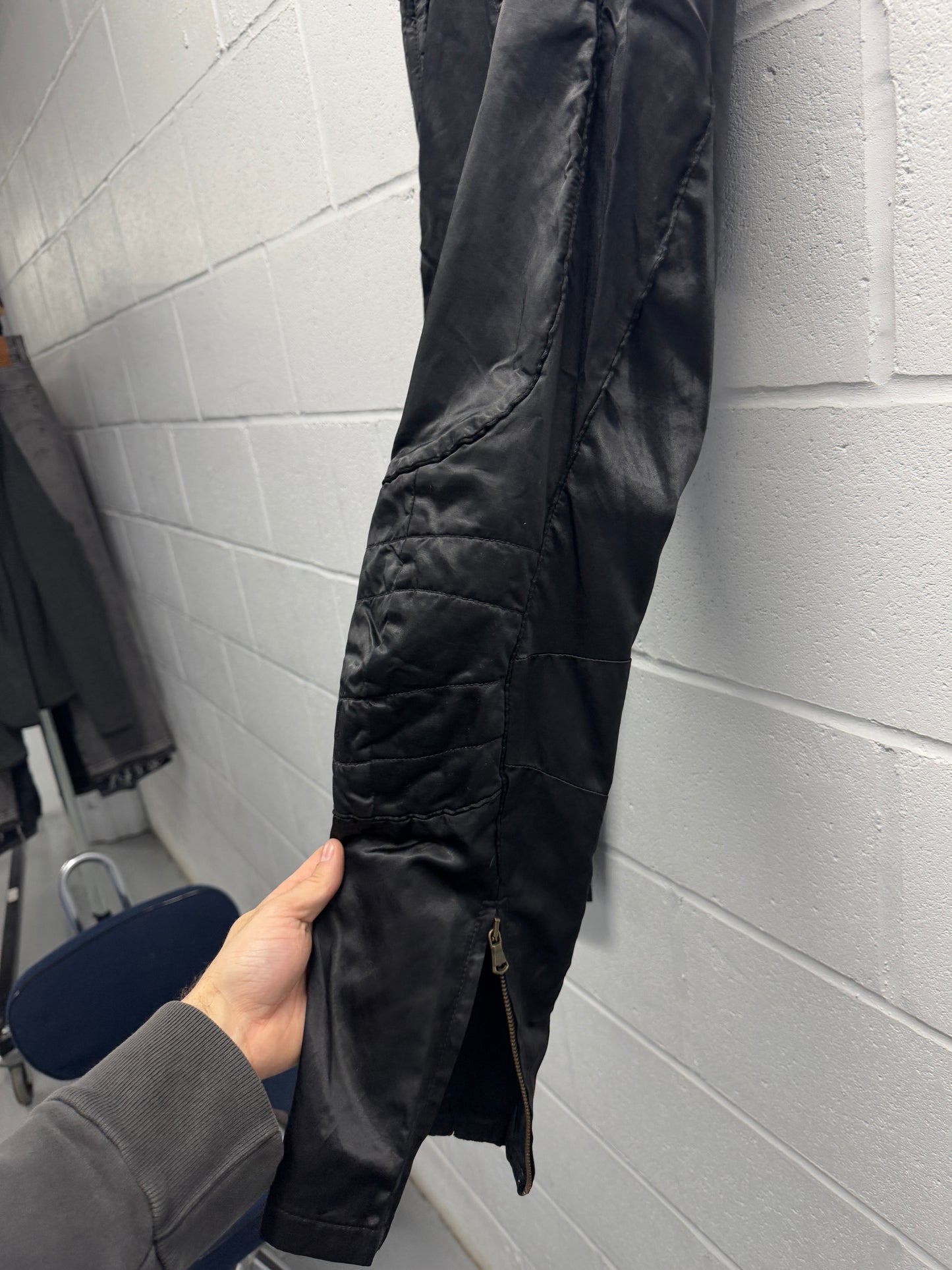 Jean Paul Gaultier Satin Moto Pants [44 , 30"]