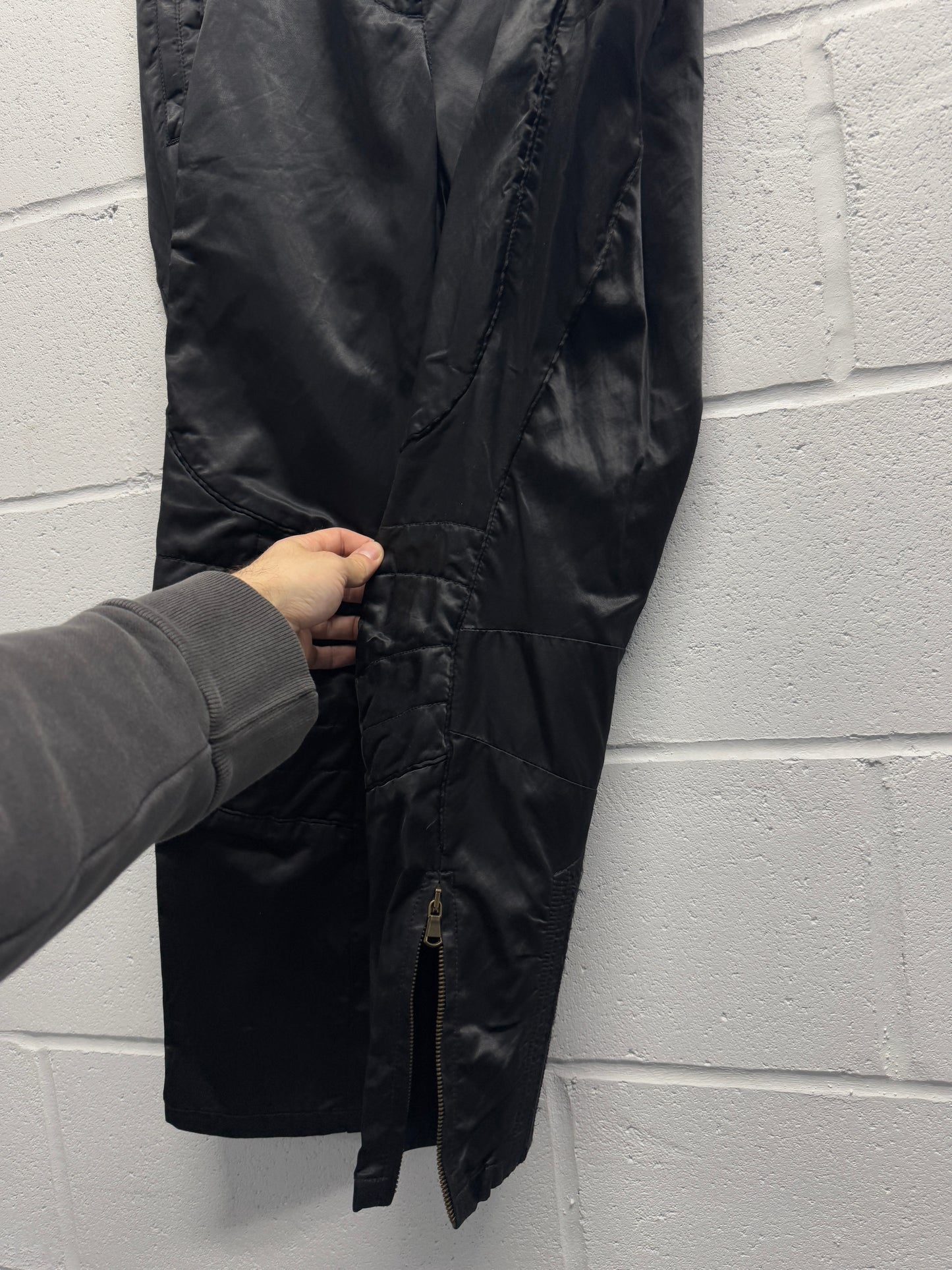 Jean Paul Gaultier Satin Moto Pants [44 , 30"]