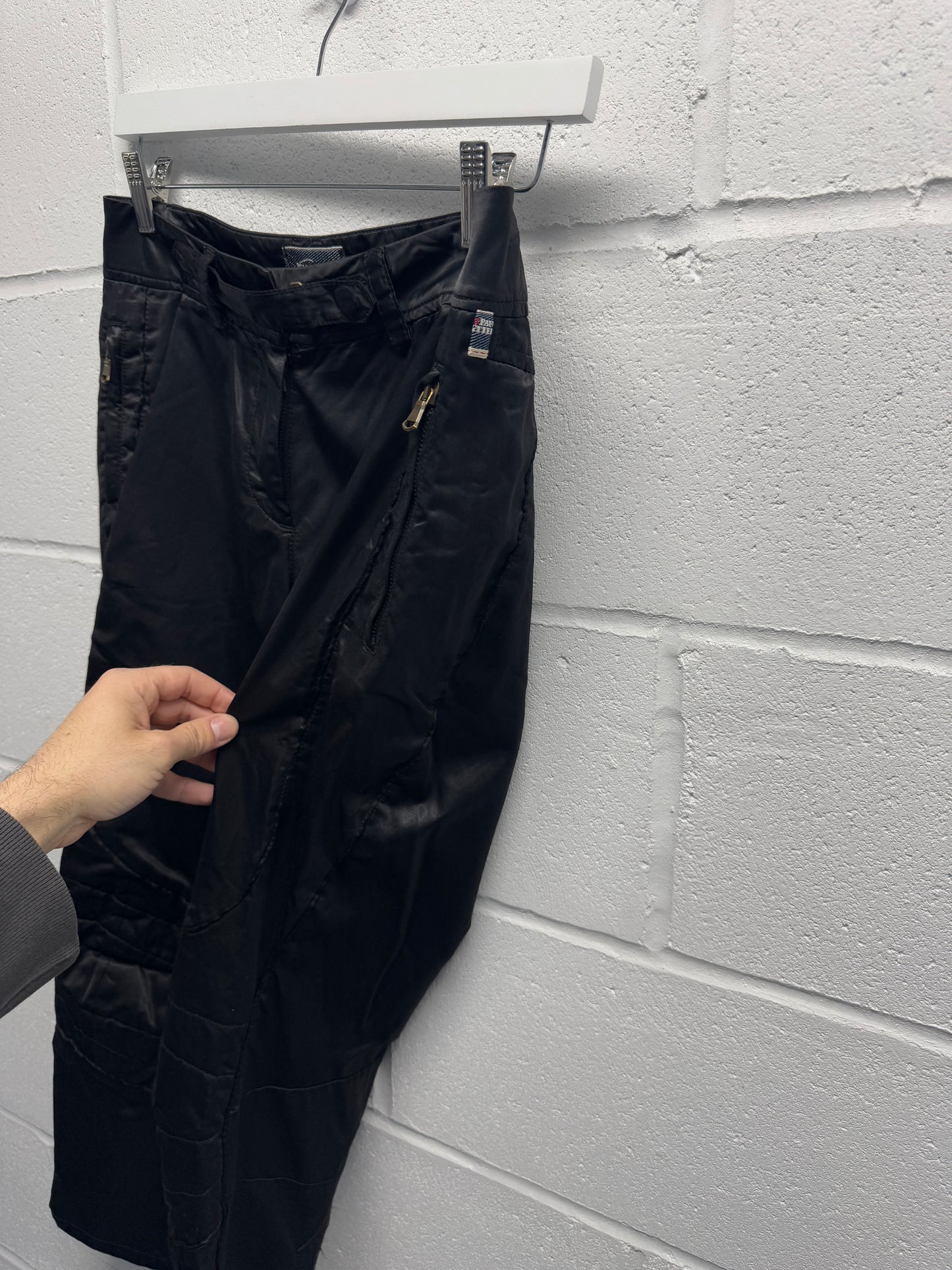 Jean Paul Gaultier Satin Moto Pants [44 , 30"]