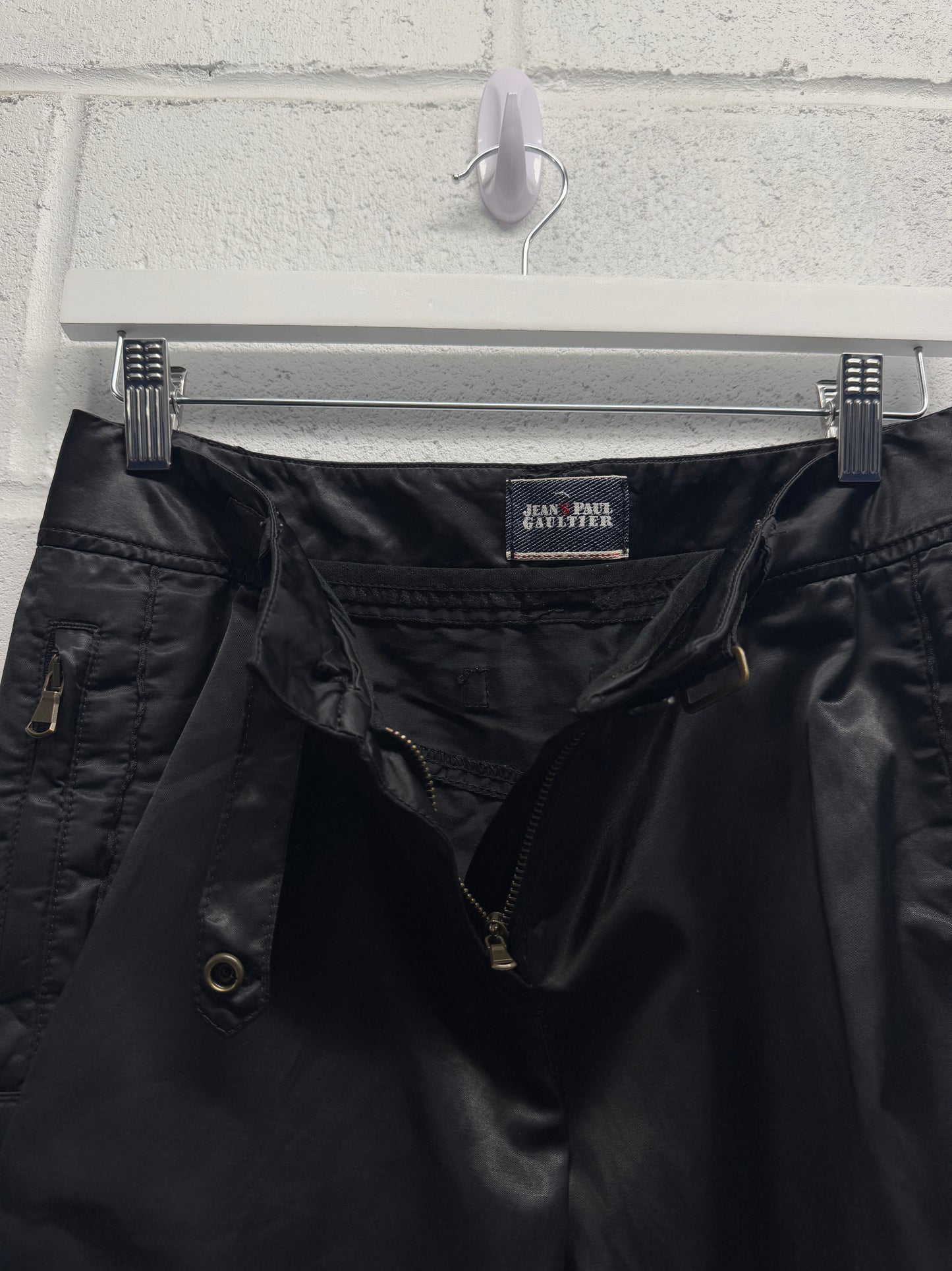 Jean Paul Gaultier Satin Moto Pants [44 , 30"]