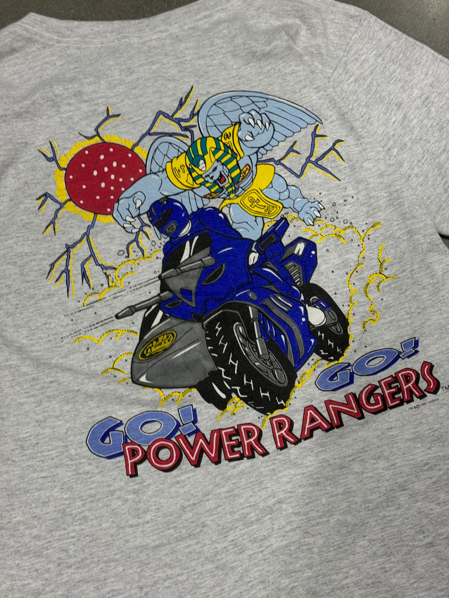 Vintage 1990s Go! Go! Power Rangers Promo T-Shirt [M]