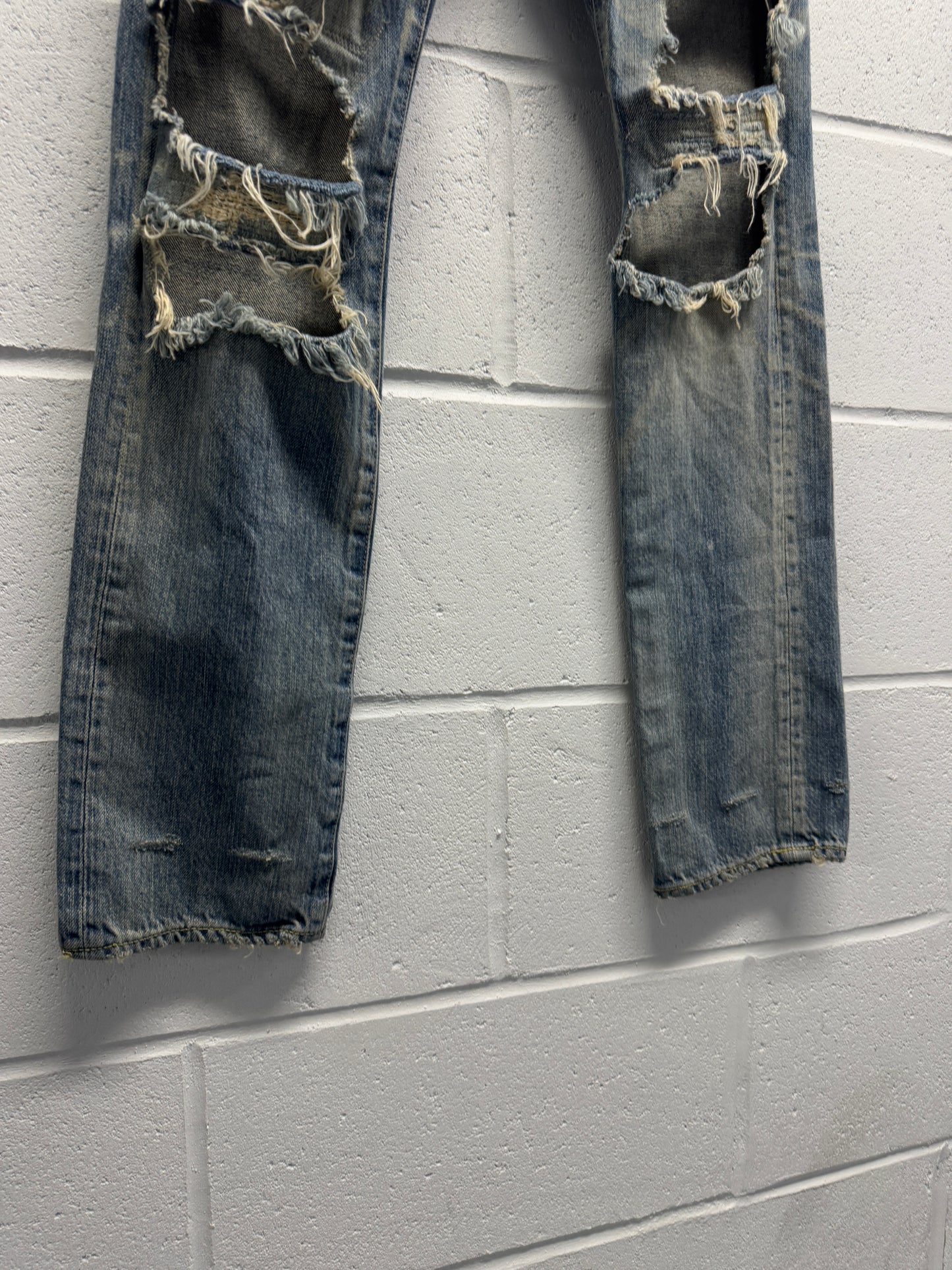 Hysteric Glamour Low Rise Ripped Skinny Jeans [28"]