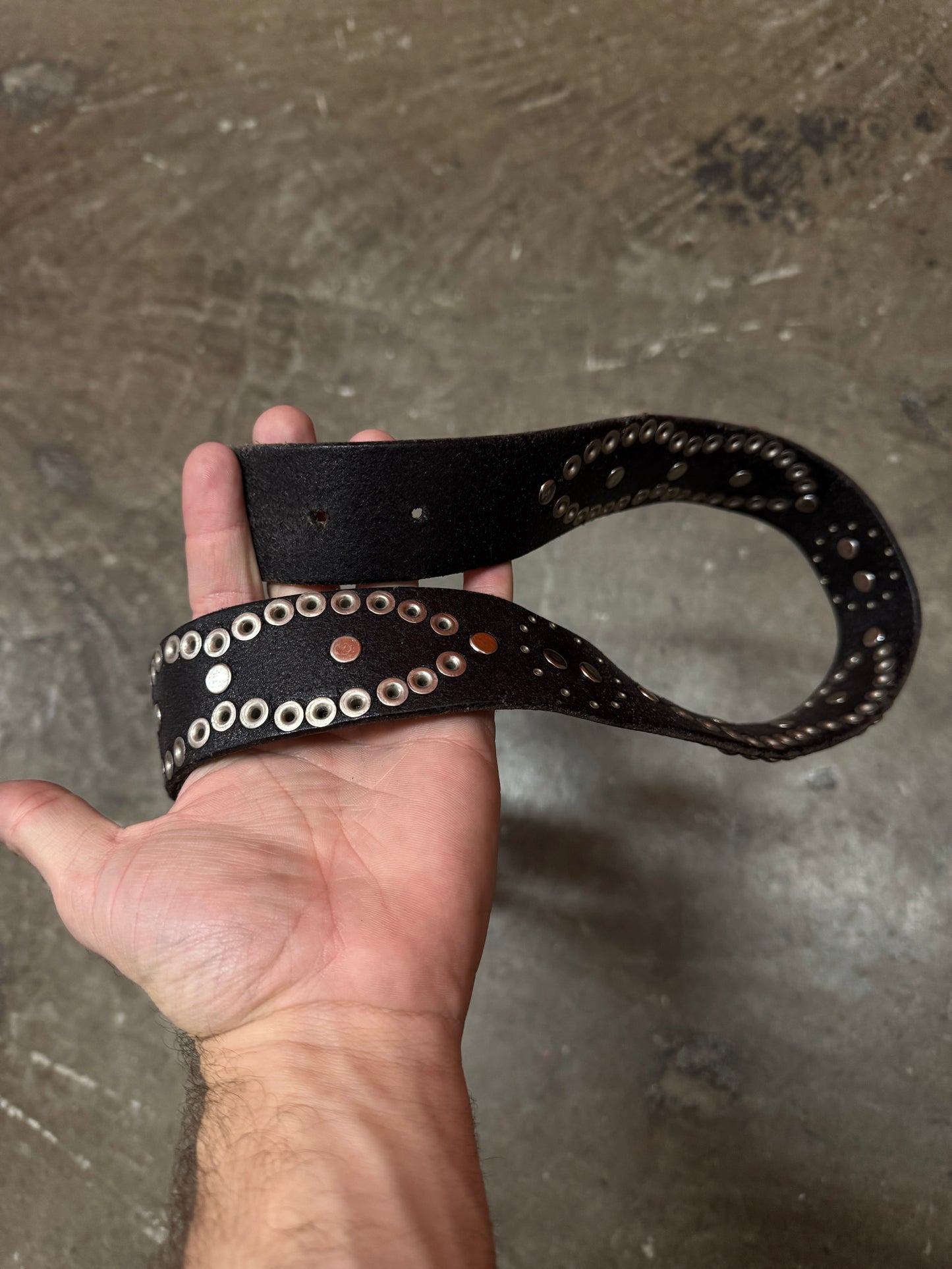 Tornado Mart Leather Studded Belt [28]