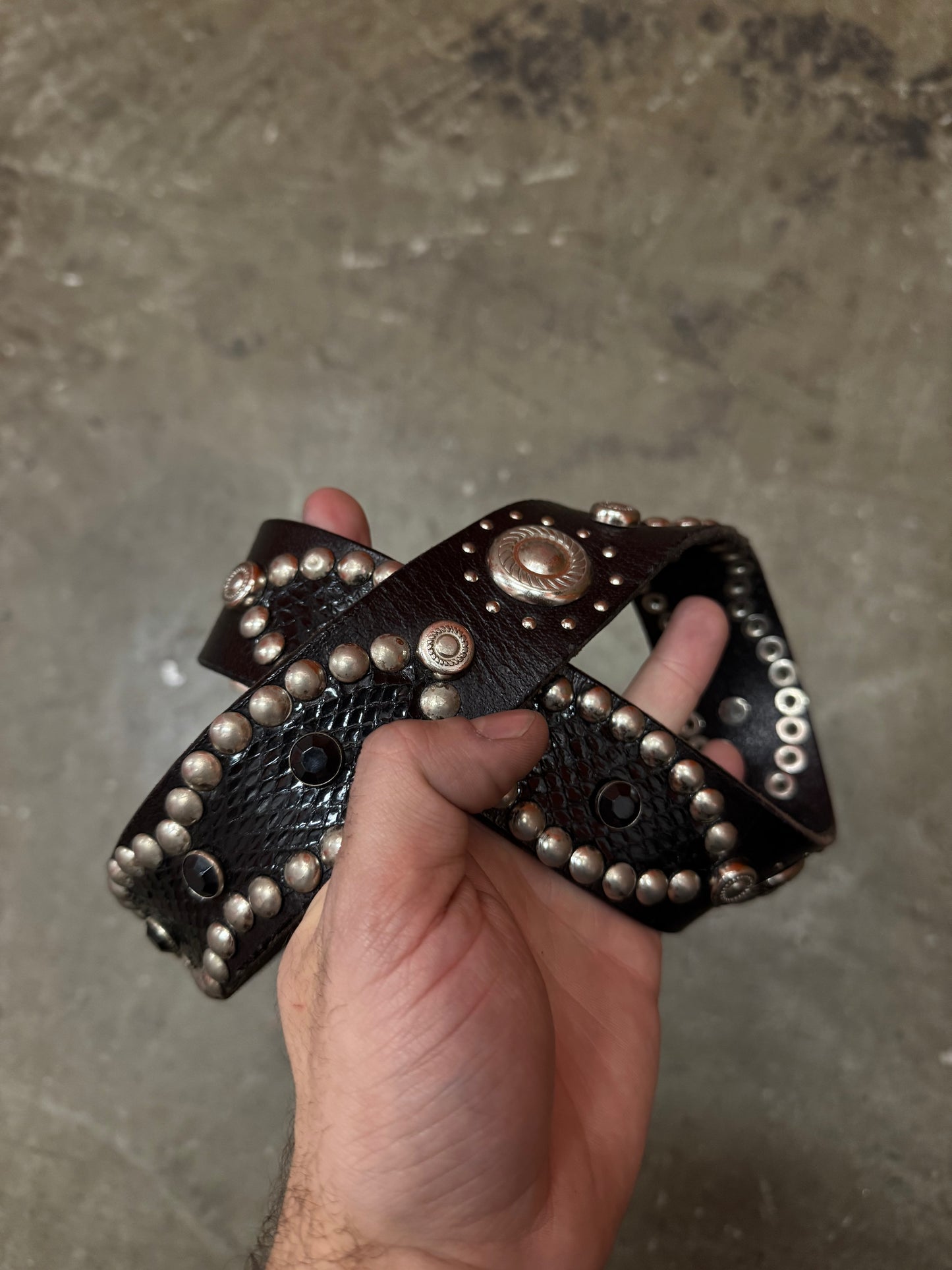 Tornado Mart Leather Studded Belt [28]