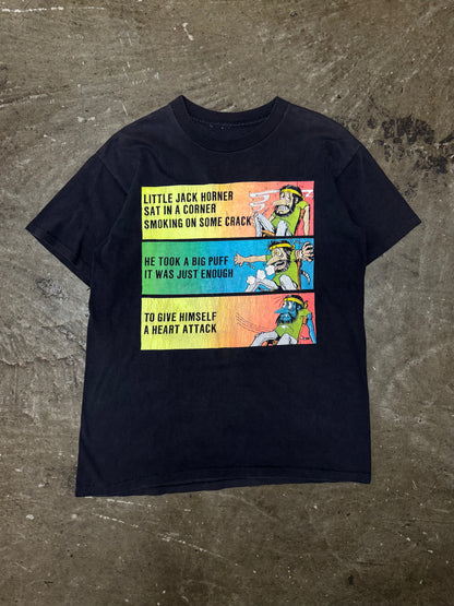 1990s Crack Kills "Little Jack Horner" Drug Warning T-Shirt [L/XL]